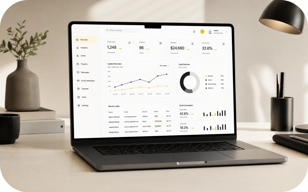 Custom web dashboard niche